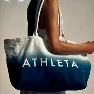 Athleta Blue Ombre Tote Bag with Spacious Design